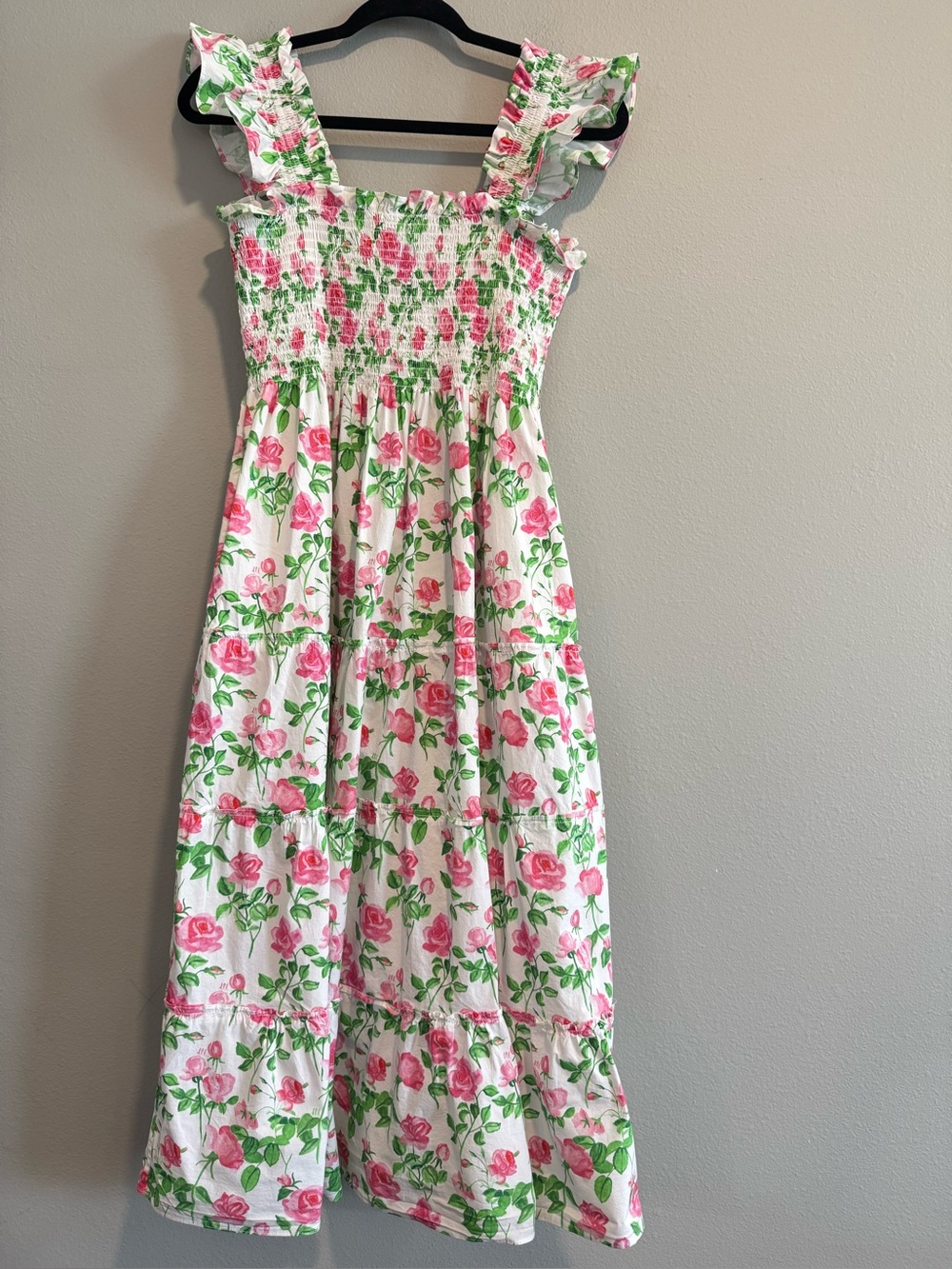 Hill House The Ellie Nap Dress In Pink Roses Medium Garden Weeding Tea Party - Picture 3 of 10